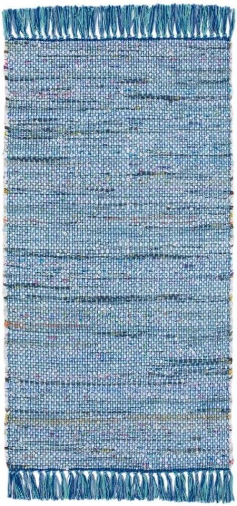 Alabama Fleckerlteppich Frida blau, 60 x 120 cm Bild 1