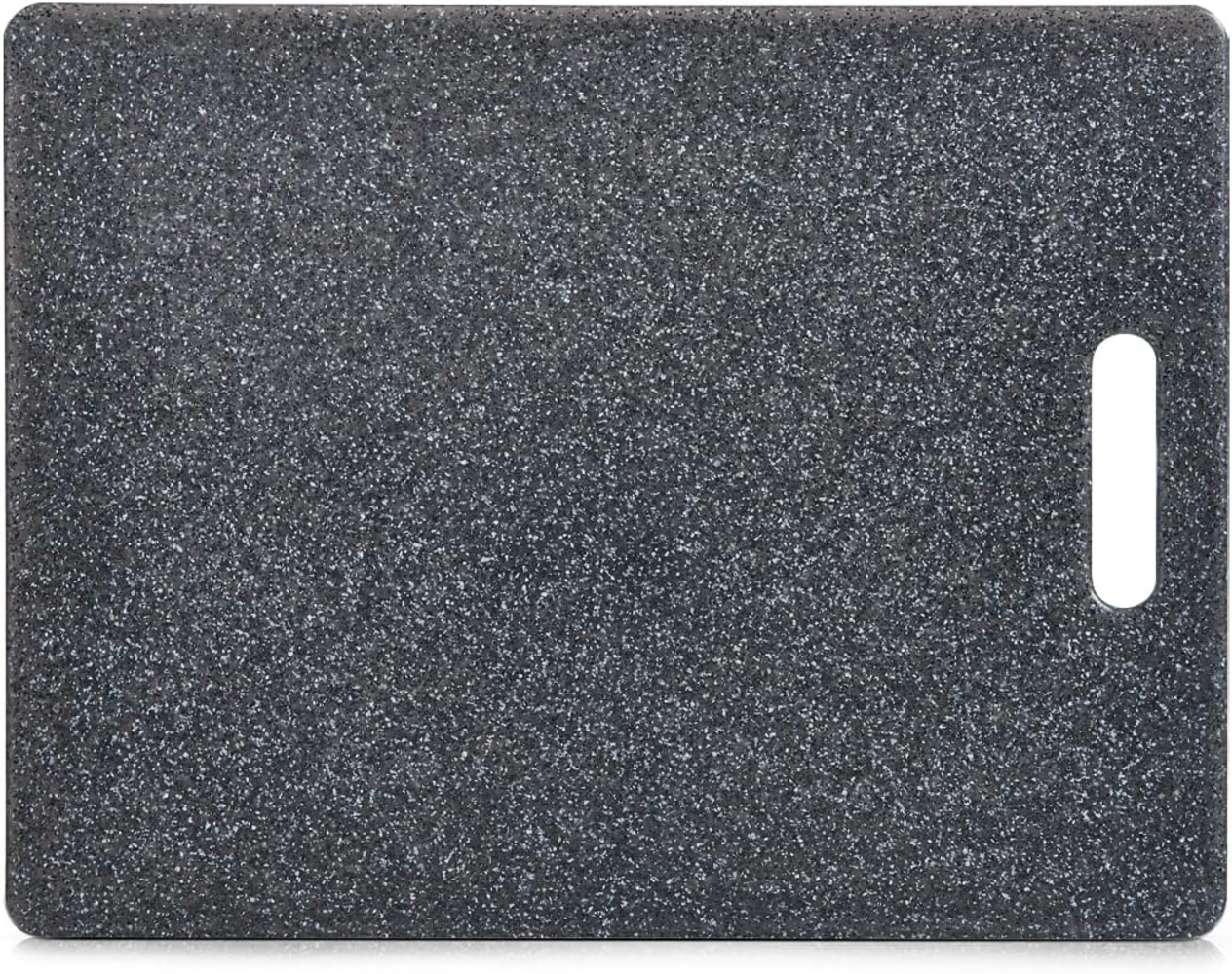 Zeller 26057 Schneidebrett Granitoptik, Kunststoff, ca. 36,5 x 27,5 x 0,8 cm, Anthrazit Bild 1