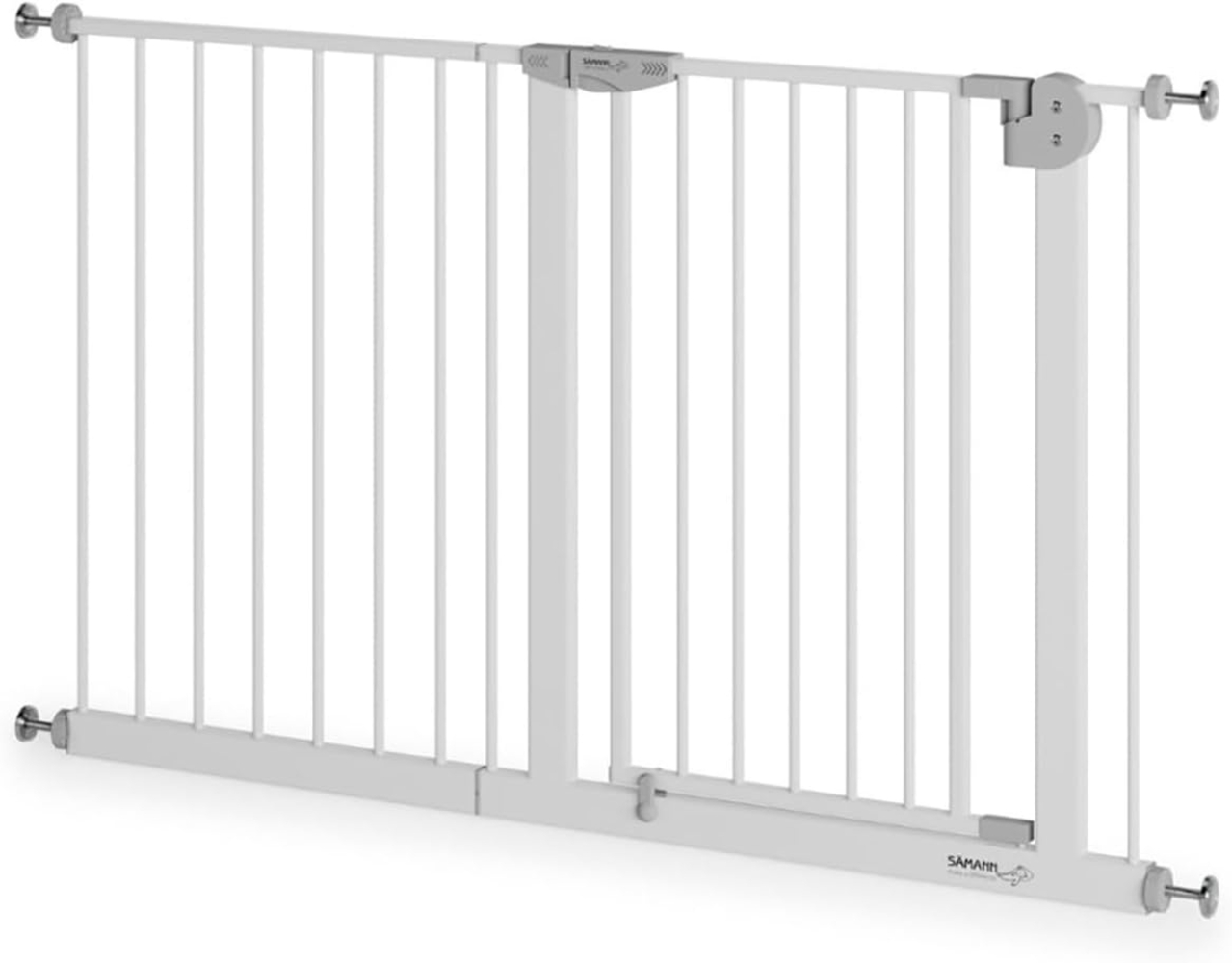 Sämann® Türschutzgitter & Treppenschutz, Tür mit 90° Stop, ohne Bohren 113-127 cm Bild 1