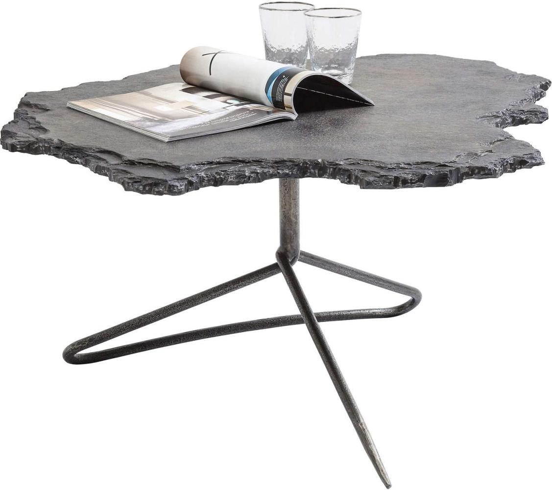 KARE Design Couchtisch Vulcano 82 x 92 cm Kalksteintischplatte naturbelassen 82115 Bild 1