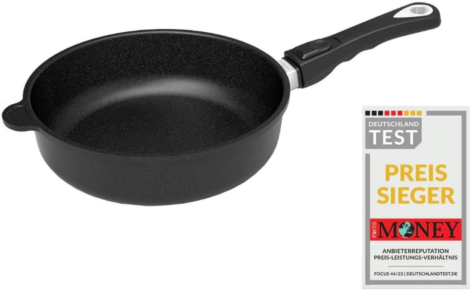 AMT GASTROGUSS Schmorpfanne, induktionsgeeignet, Höhe: 70 mm, ø: 240 mm, schwarz Bild 1