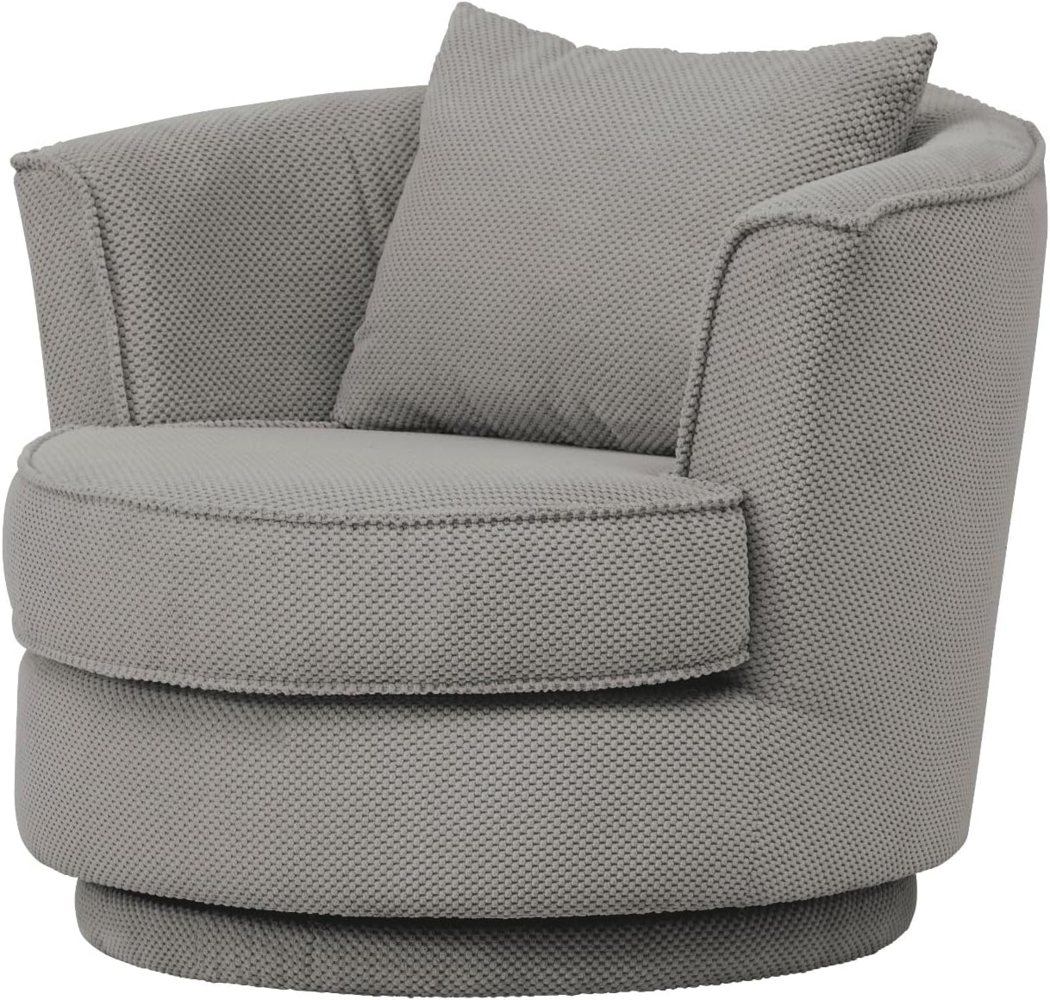 Sessel drehbar Comfy grau Webvelours 95 cm Bild 1