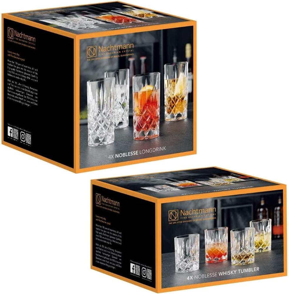 Nachtmann 4 x Longdrinkglas und 4 x Whiskybecher Noblesse 8er Set 0089208-0 + 0089207-0 Bild 1