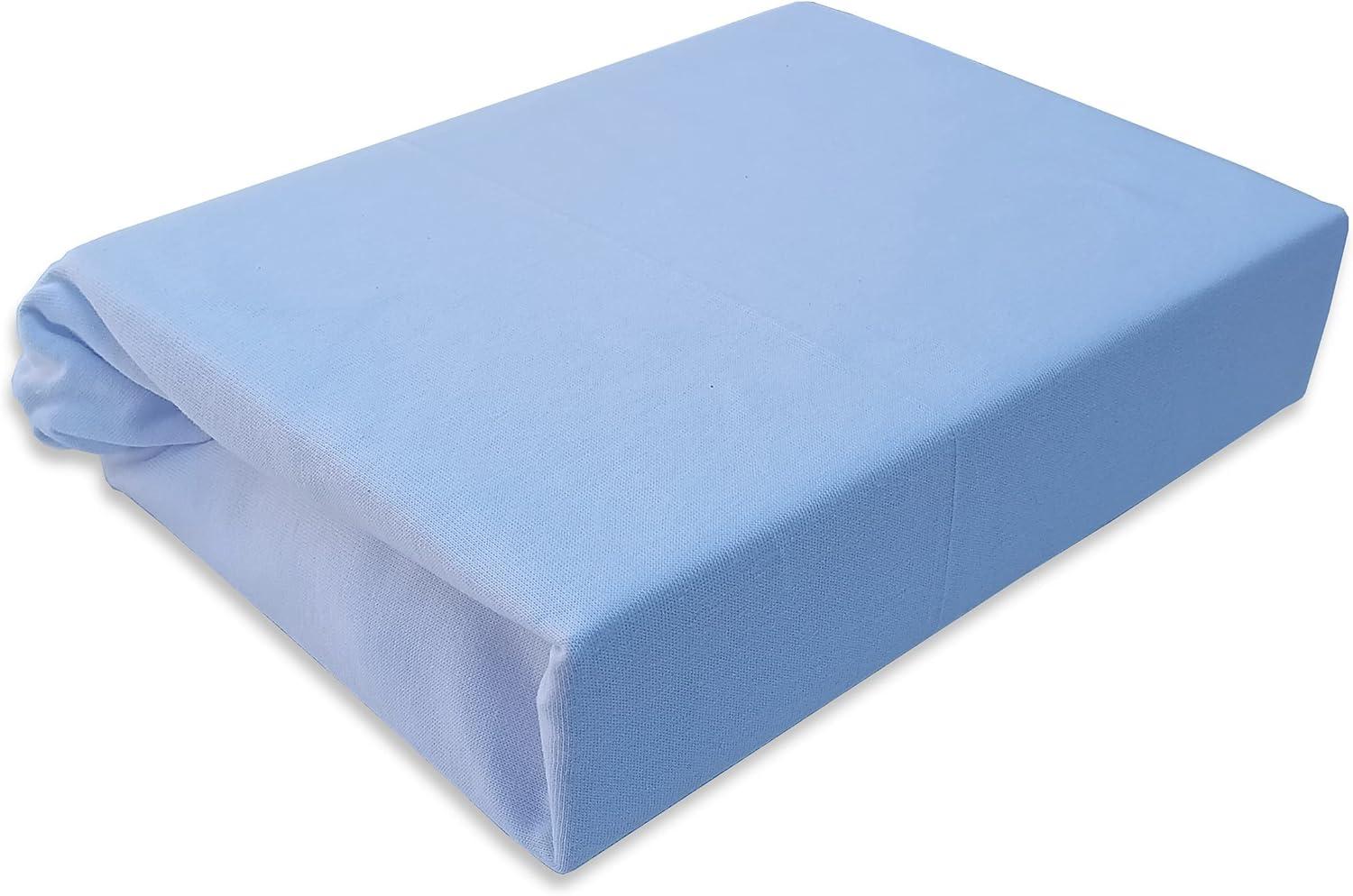 Spannbettlaken Kinderbett JERSEY 60x120 70x140 80x160 Top Qualität Hohe Gewicht 180g/m2 (80X160, Blau) Bild 1