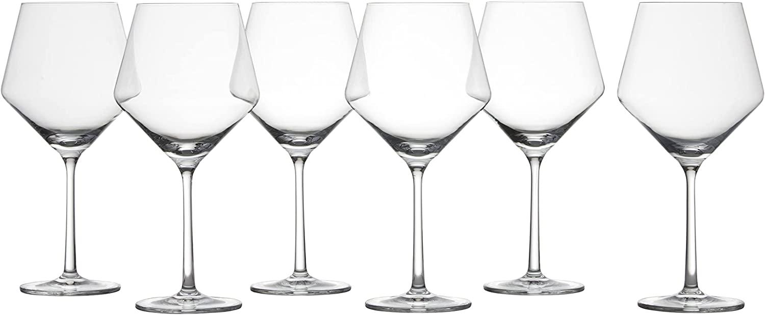 Schott Zwiesel 112421 Serie Pure 6-teiliges Burgunder Rotweinglas Set, Kristallglas Bild 1