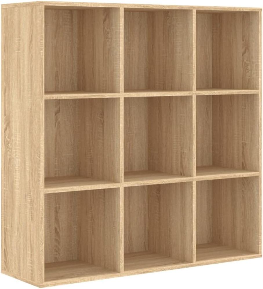 vidaXL Bücherregal Sonoma-Eiche 98 x 30 x 98 cm Spanplatte [801128] Bild 1