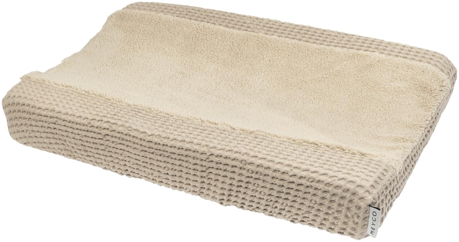 Meyco Waffel Teddy Wickelunterlagenbezug – Sand Br Bild 1