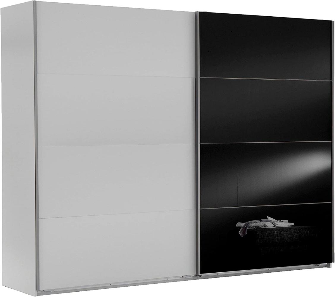 Wimex Kleiderschrank/ Schwebetürenschrank Easy A Plus, (B/H/T) 270 x 210 x 65 cm, Weiß/ Absetzung Glas Schwarz Bild 1