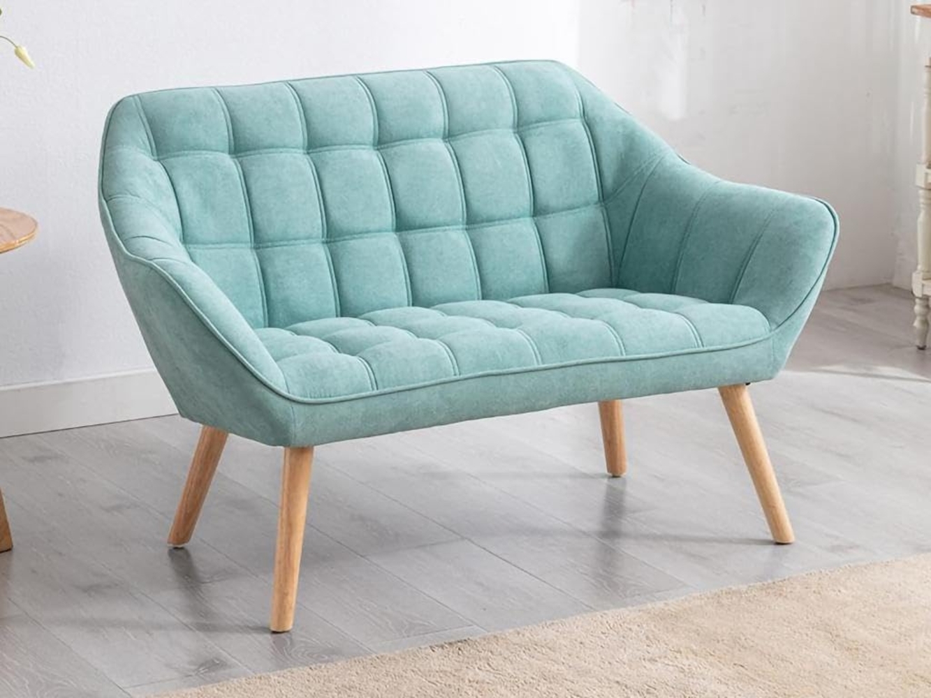 Vente-unique - Sofa 2-Sitzer - Stoff - Hellgrün - CASERTA Bild 1