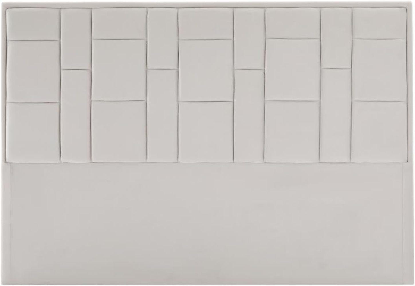Vente-unique - Bettkopfteil - 160 cm - Samt - Beige - HERMINE Bild 1