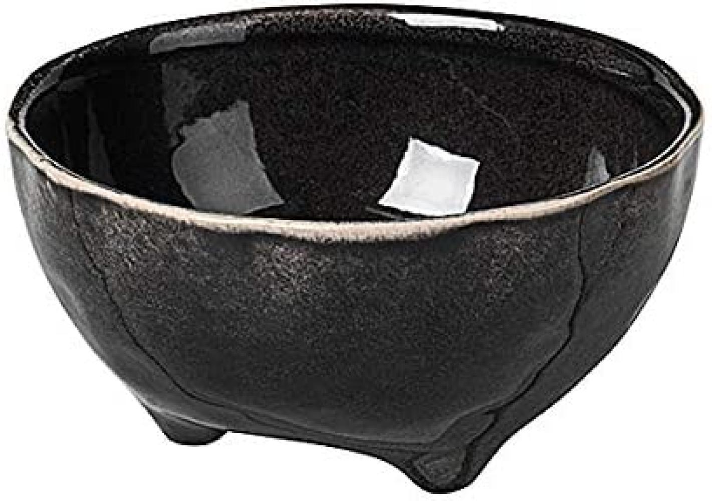 Broste Copenhagen NORDIC COAL Schale L mit Füßen 11 cm Bild 1