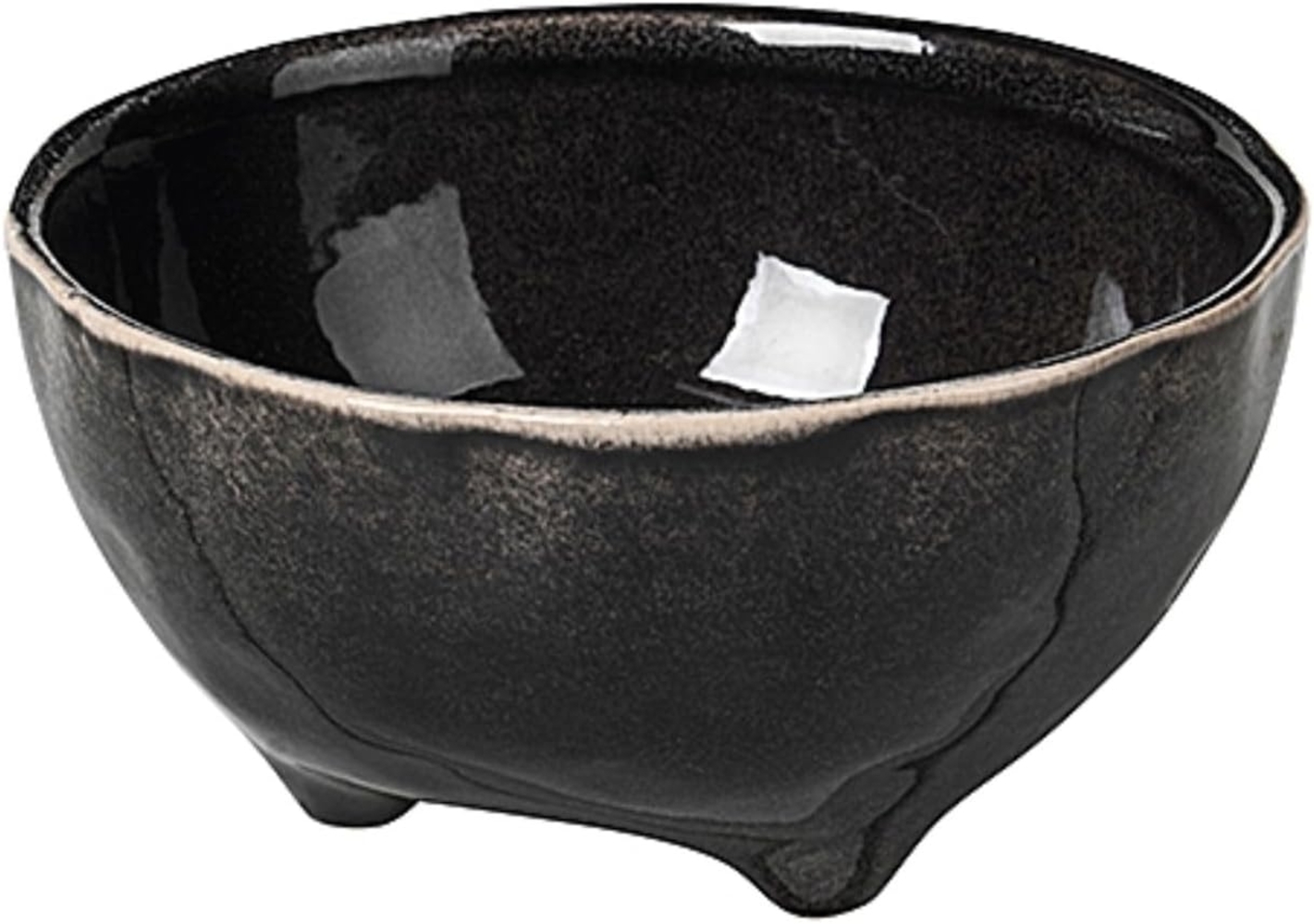 Broste Copenhagen NORDIC COAL Schale L mit Füßen 11 cm Bild 1