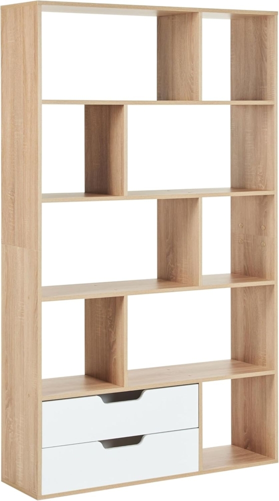 Bücherschrank WADENA Braun Weiß Bild 1