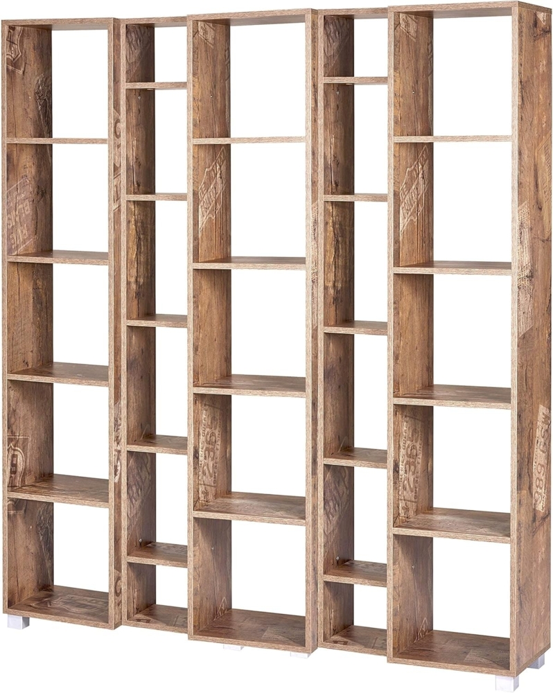 Schildmeyer Brisbane Regal Holz, Dekor, 154 x 30 x 179 cm, panamaeiche Bild 1