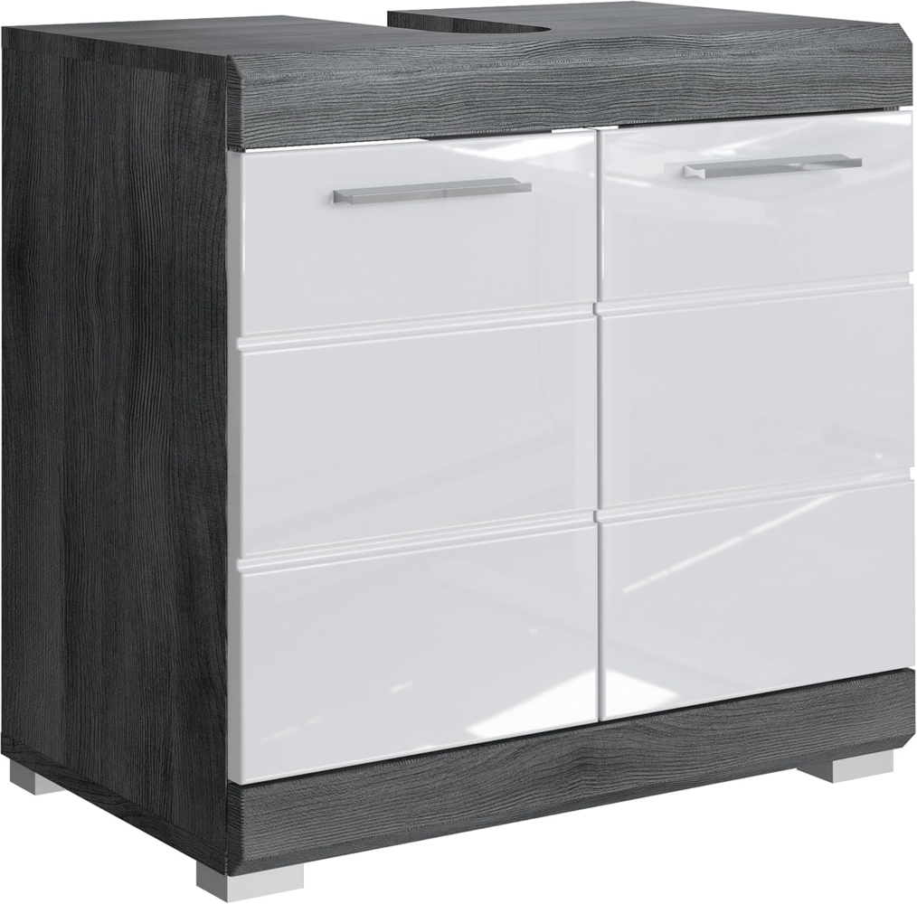 Newroom Waschbeckenunterschrank Void Waschbeckenunterschrank Avola Anthrazit Weiß Hochglanz Modern Bads... Bild 1