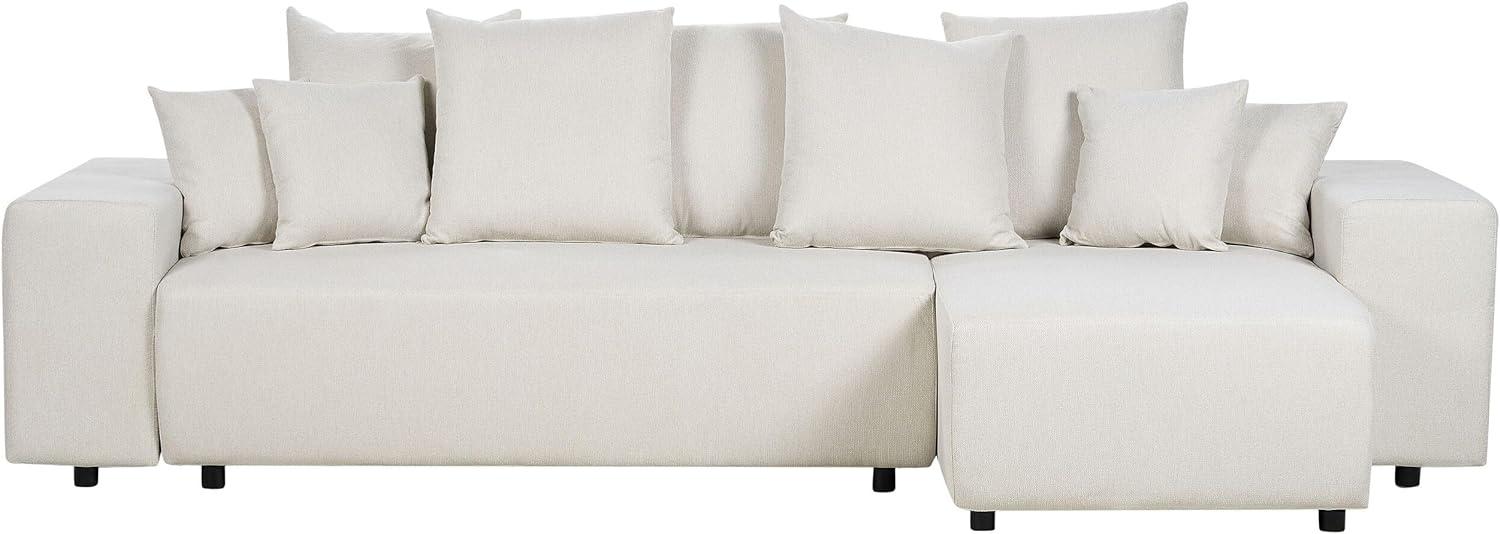 Ecksofa LUSPA Stoff Helles Beige Linksseitig Bild 1