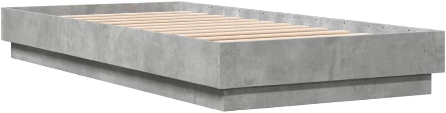 vidaXL Bettgestell Betongrau 100x200 cm Holzwerkstoff 839598 Bild 1