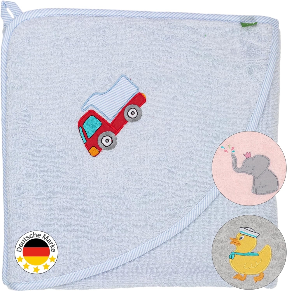 Smithy Kapuzenhandtuch mit Auto - made in Europe, Frottier (1-St) Bild 1