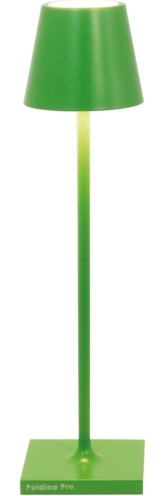 Zafferano, Poldina Micro Lampe, Kabellose, Wiederaufladbare Tischlampe mit Touch Control, Geeignet für Wohnzimmer und Außenbereich, Dimmer, 2200-3000 K, Höhe 27,5 cm, Farbe Gelbgrün Bild 1