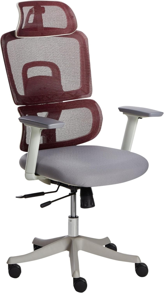 Bürostuhl ALLY Stoff Dunkelrot Bild 1