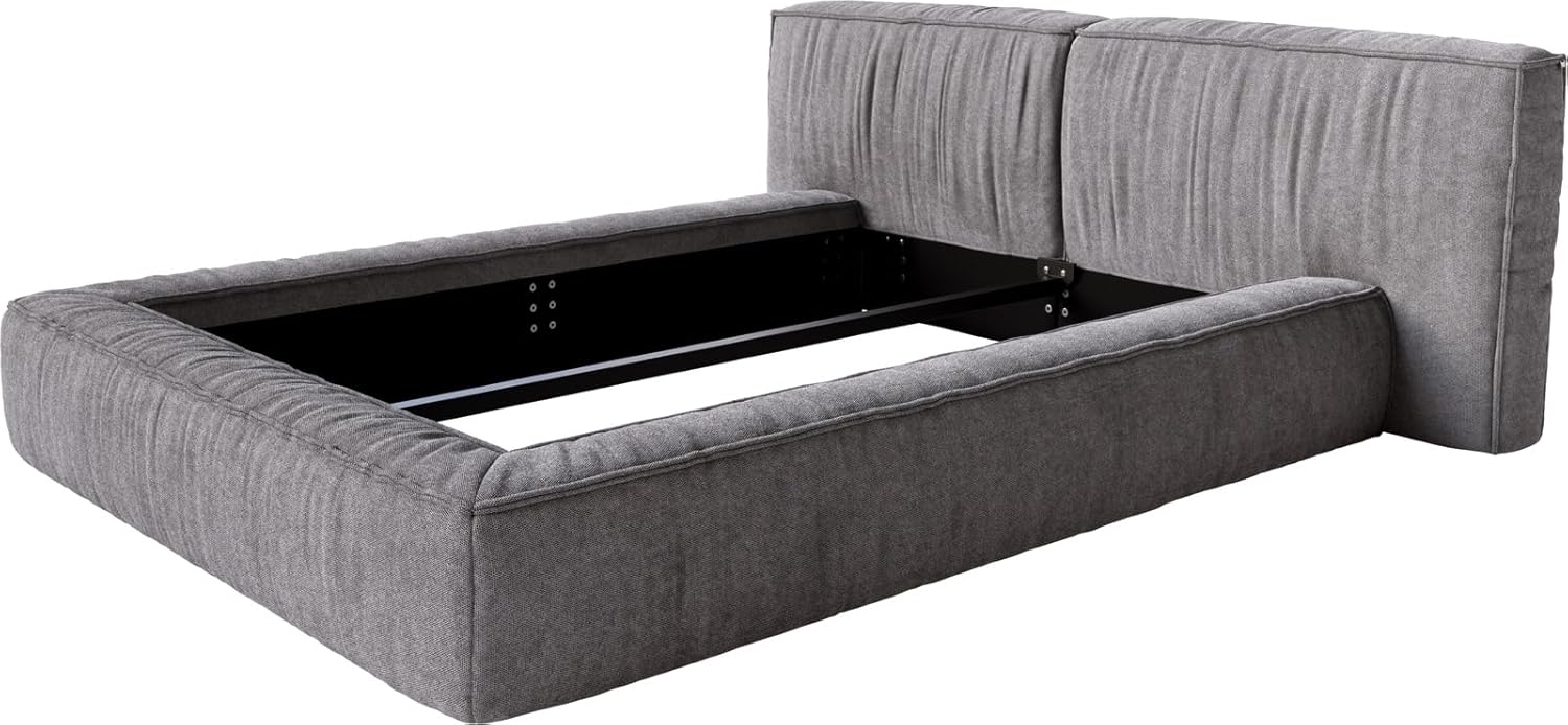 Polsterbettgestell Coperti 140x200 cm Mikrofaser Grau Bild 1