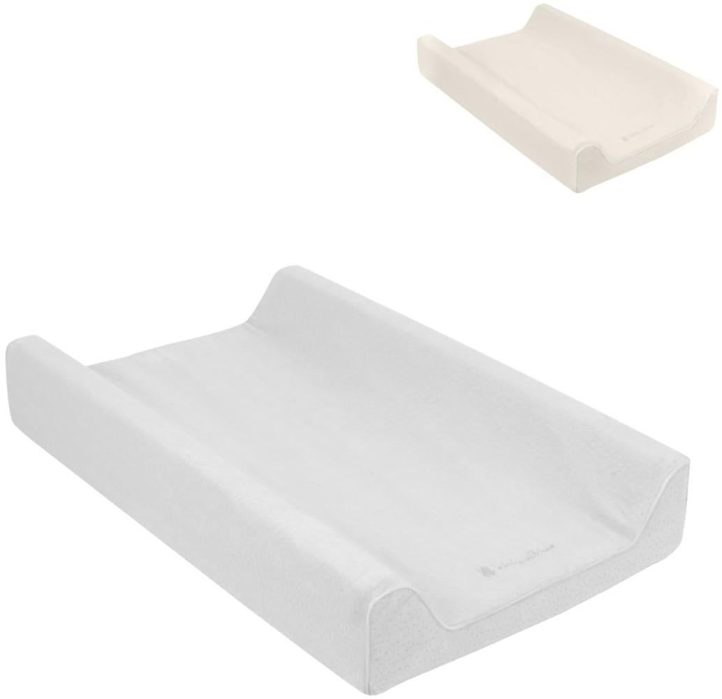 Kikkaboo Wickelauflage Samt Memory-Schaum 70x45 cm wasserdicht Bezug abnehmbar grau Bild 1