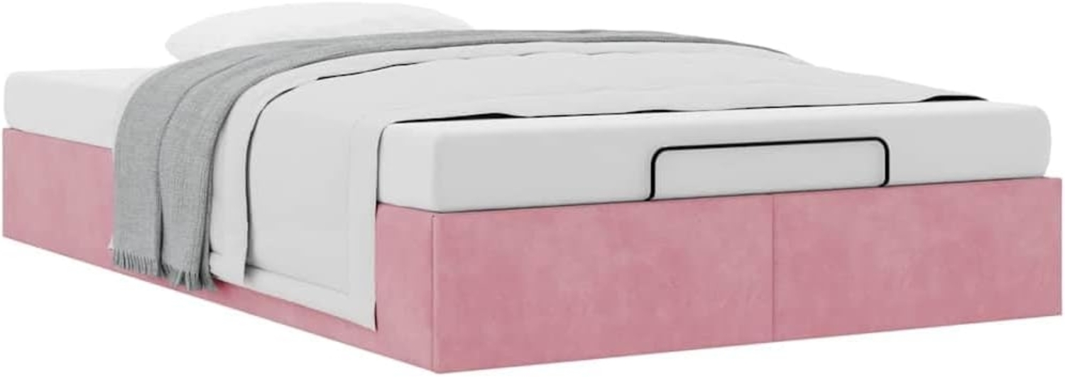 Ottoman-Bett ohne Matratze Rosa 120x200 cm Samt 3310960 Bild 1