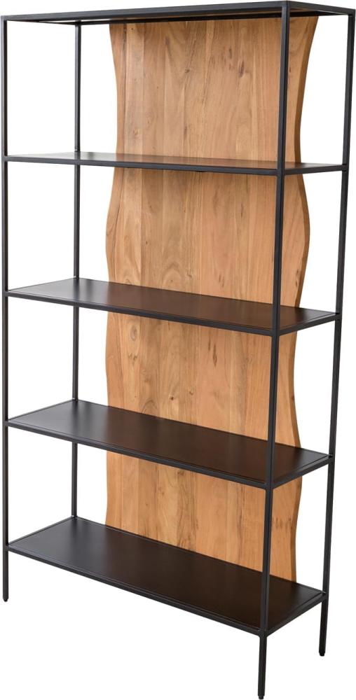 Bücherregal Bendetto 95x180 cm Akazie Natur Metall Schwarz Bild 1