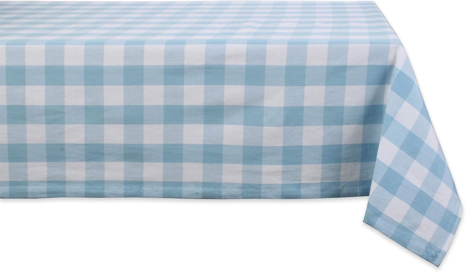 DII Buffalo Check Collection Classic Tischdecke, 52x52 cm, Hellblau & Weiß Bild 1