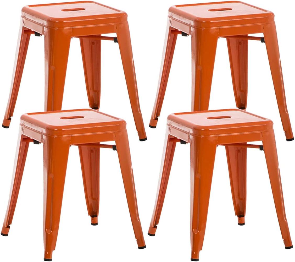 4er Set Hocker Armin orange Bild 1