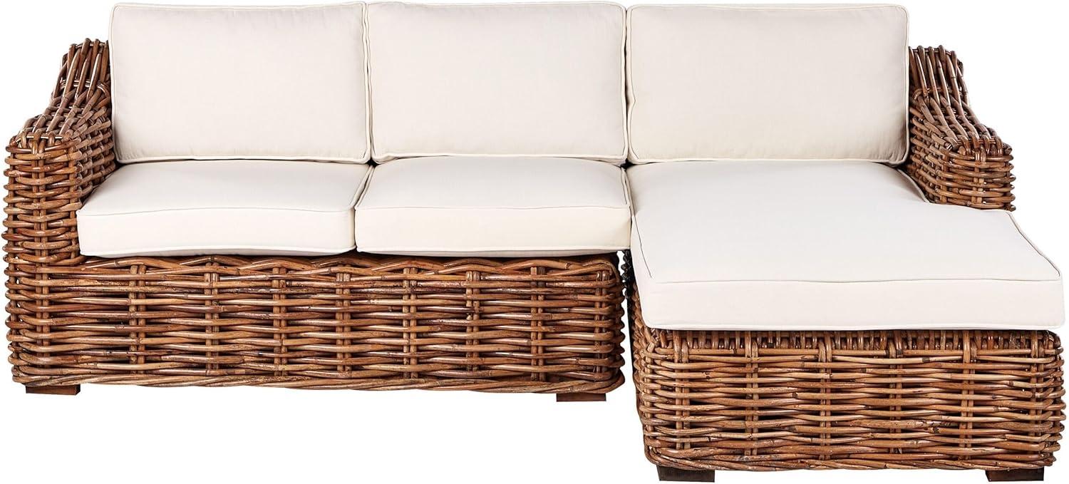 3 Sitzer Sofa Linksseitig Rattan Natürlich BRIATICO Bild 1