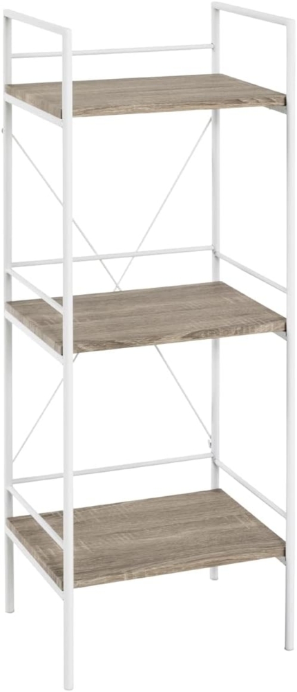 Standregal Regal weiß-eiche hell H:96xB:34xT:27 cm Bild 1