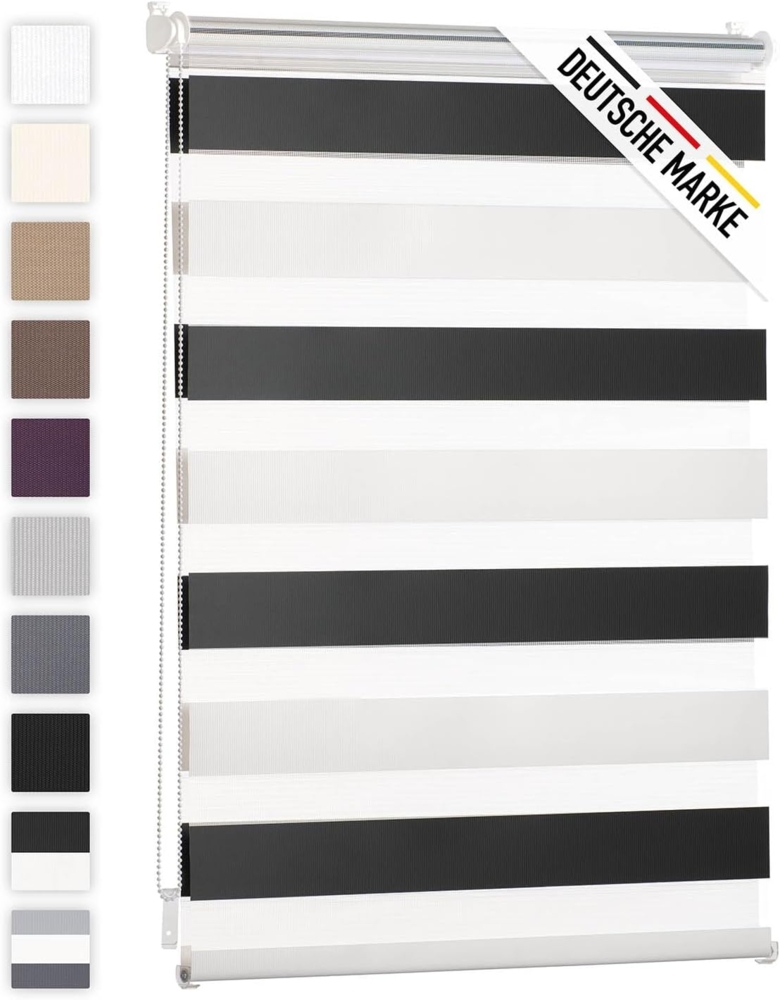 Doppelrollo Klemmfix Rollo, Rollos für Fenster ohne Bohren, Blumtal, Klemmfix, für Fenster & Türen, in verschiedenen Farben und Größen Bild 1