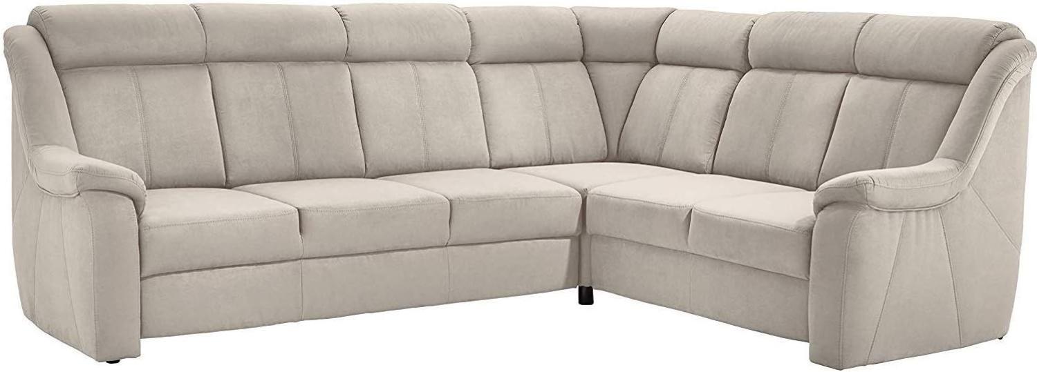 Cavadore Ecksofa Beata / Polstercouch in L-Form / inkl. Relaxfunktion / 261 x 98 x 211 / Mikrofaser Hellbeige Bild 1