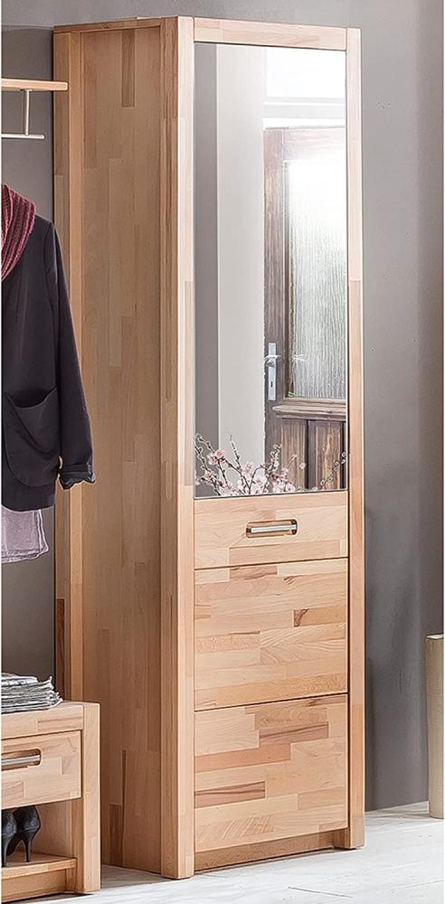 Garderobenschrank >Leduc< in Kernbuche aus Massivholz - 66x203x40cm (BxHxT) Bild 1