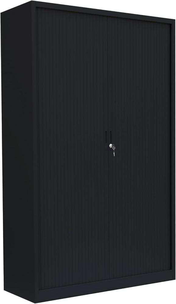 Querrollladenschrank "Gigant" Stahl Büro Aktenschrank Rolladenschrank (HxBxT) 1950 x 1200 x 460 mm Schwarz 555169 Bild 1