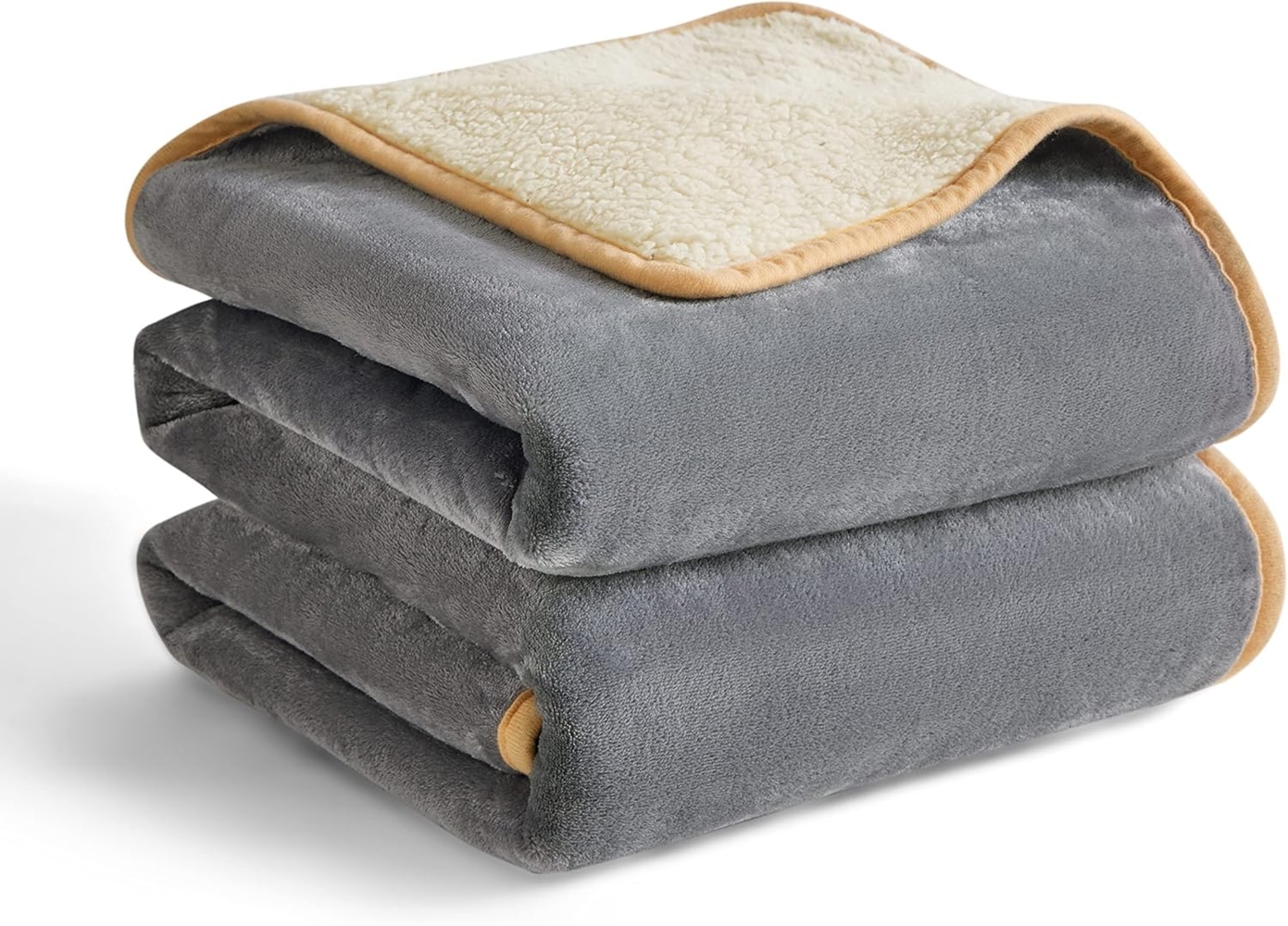 Lesure wasserdichte Hundedecke Grosse Hunde - 100x120 cm Outdoor Hundedecke waschbar, Hundedecke Sofaschutz aus Sherpa Fleece, Katzendecke weich, grau Bild 1