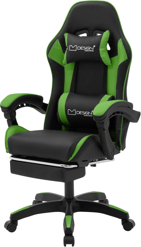 ML-DESIGN Bürostuhl Computerstuhl Schreibtischstuhl für Büro & Arbeitszimmer Drehsessel, Gaming Stuhl inkl. 2 Kissen Armlehne & Fußstütze ergonomisch anpassbar Bild 1