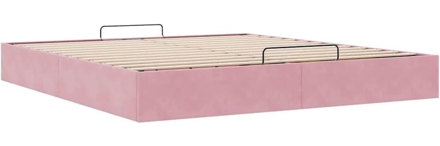 Ottoman-Bett ohne Matratze Rosa 180x200 cm Samt 3310984 Bild 1