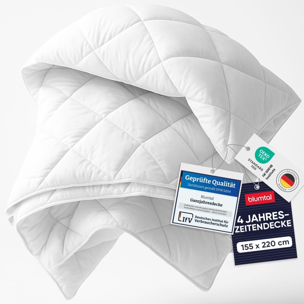 Blumtal Kunstfaserbettdecke zertifizierte Steppbettdecke - Winterdecke, Wärmeklassen: Sommer, 4 Jahreszeiten, Ganzjahresdecke, Winter Bild 1