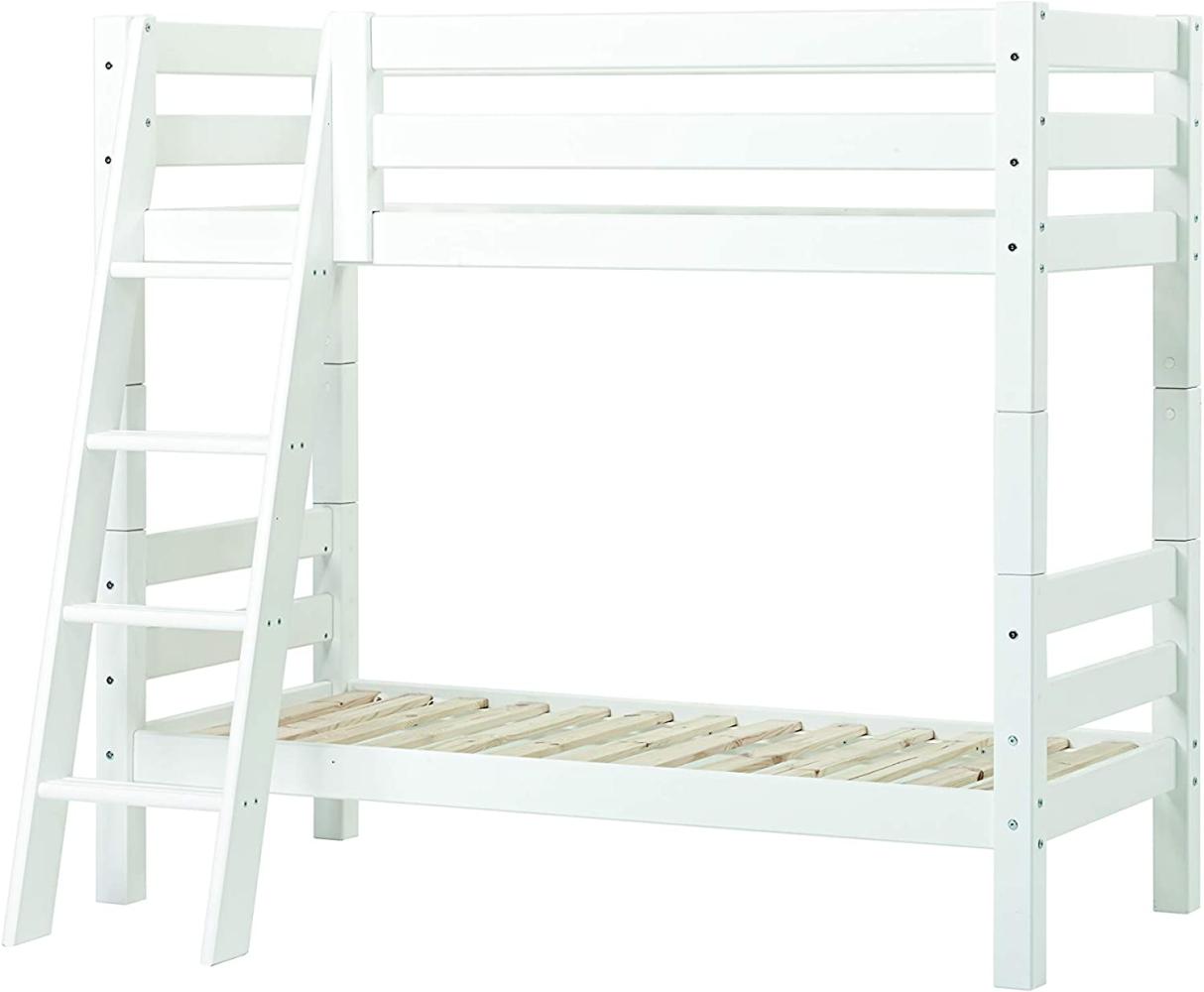Hoppekids 'Premium' Etagenbett schräge Leiter, 70x160 cm, inkl. Rollroste Bild 1