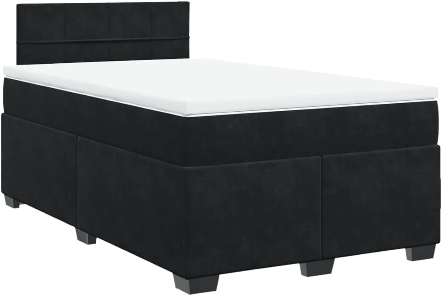 Boxspringbett mit Matratze Schwarz 120x190 cm Samt 3288560 Bild 1