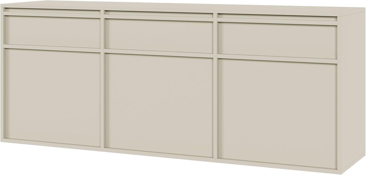 Selsey Evo - Sideboard hängend mit 3 Schubladen, Graubeige, 154 cm Bild 1