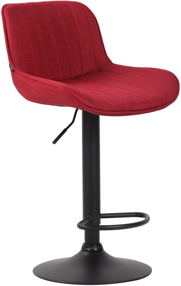 Barhocker Lentini Stoff schwarz rot Bild 1