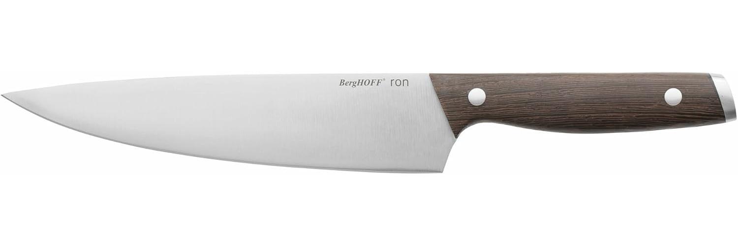 BergHOFF Ron Kochmesser mit Holzgriff, Küchenmesser, Profimesser, Koch Messer, Edelstahl, 20 cm, 3900106 Bild 1