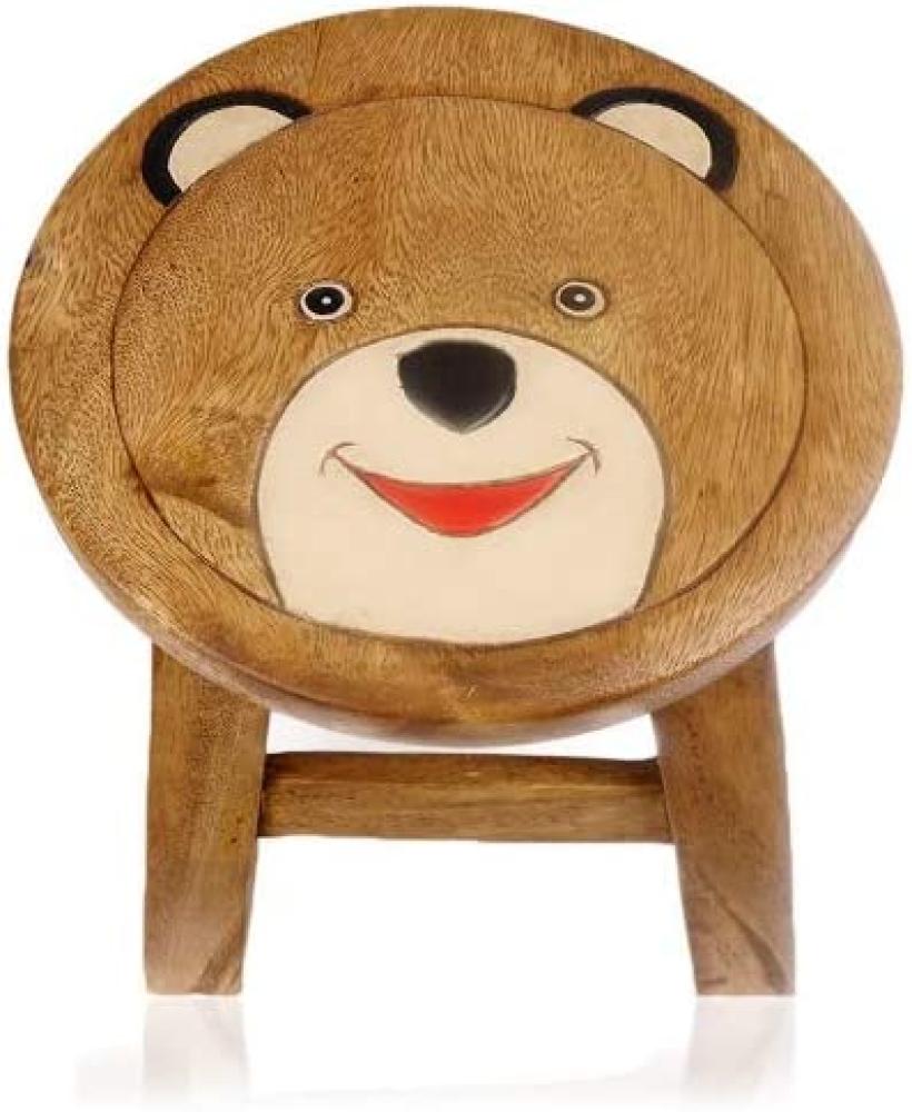 Hocker \"Teddybär bemalt\"rund Bild 1