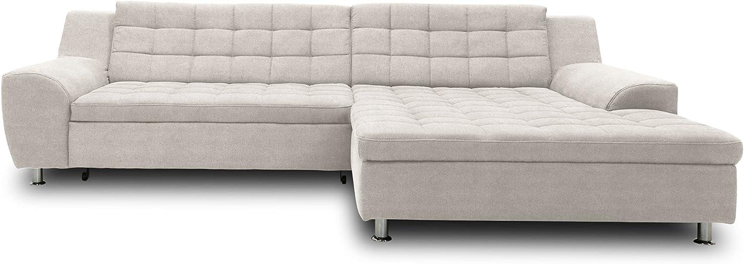 DOMO Collection Merida Ecksofa, Sofa mit Schlaffunktion in L-Form, Eckcouch, Polstergarnitur in beige Bild 1