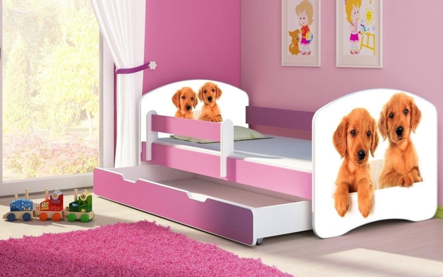 Kinderbett Dream mit verschiedenen Motiven 180x80 Dogs Bild 1