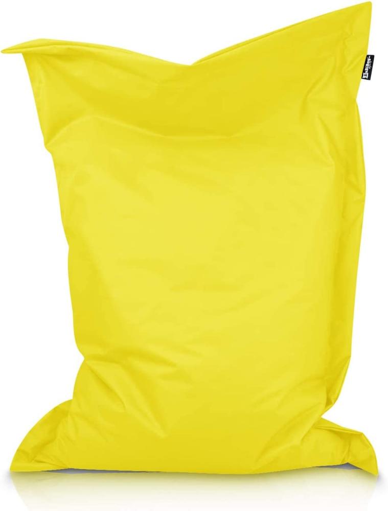 BuBiBag XXL Sitzsack, Outdoor Sitzsäcke für Kinder und Erwachsene, Bodenkissen Beanbag Fatboy wetterfest (Gelb 145x100 cm) Bild 1