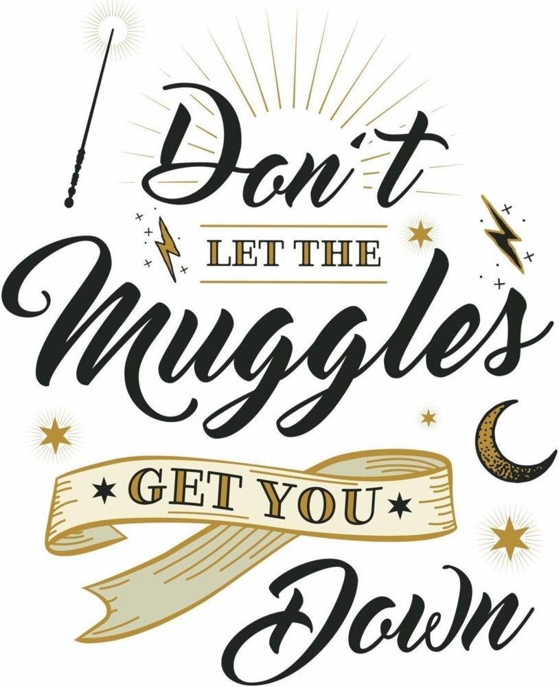 Harry Potter MUGGLES QUOTE Wallstickers Bild 1